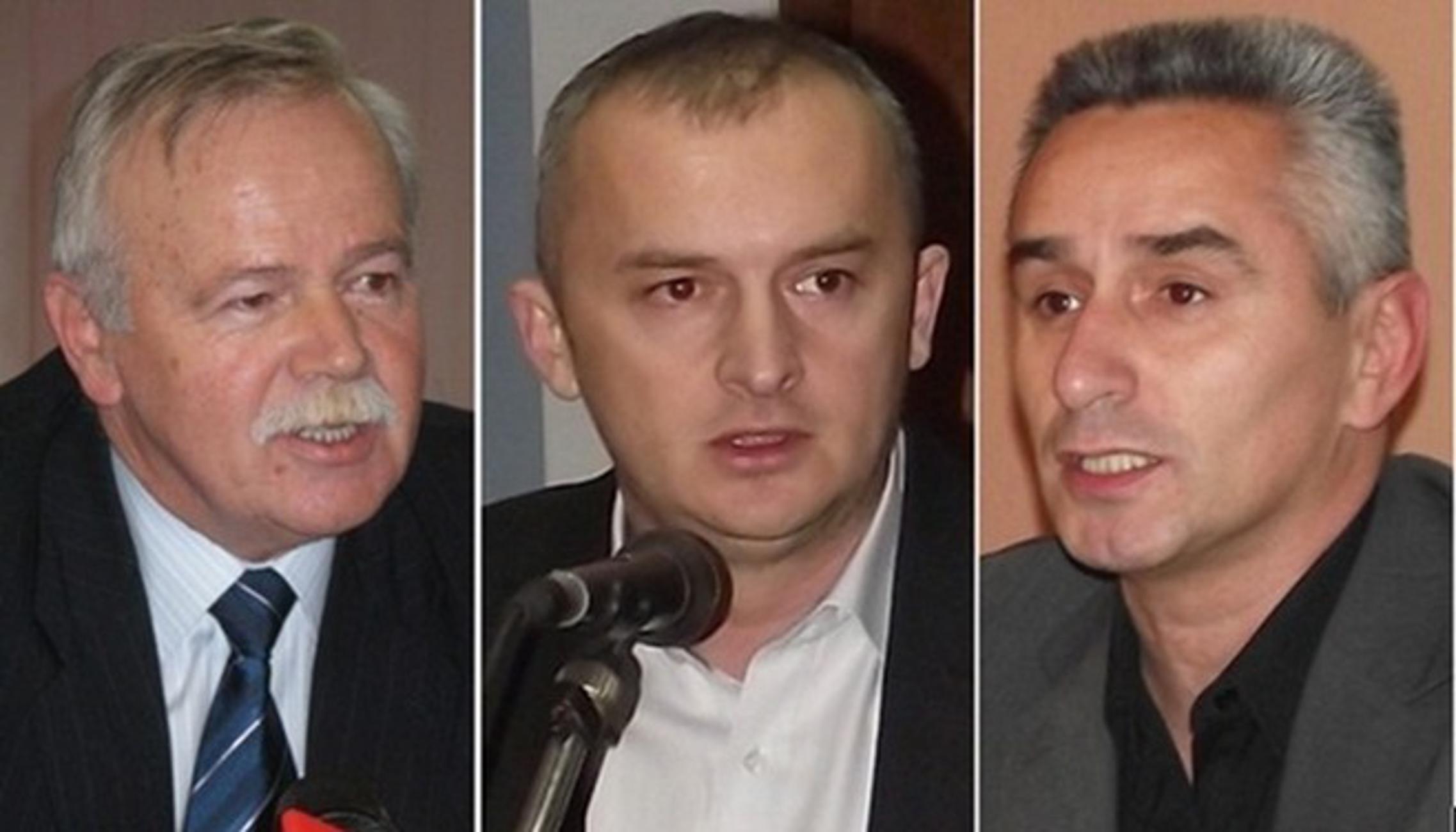 Lideri novogradiškog SDP-a: Josip Vuković, Vinko Grgić i Franjo Kikić