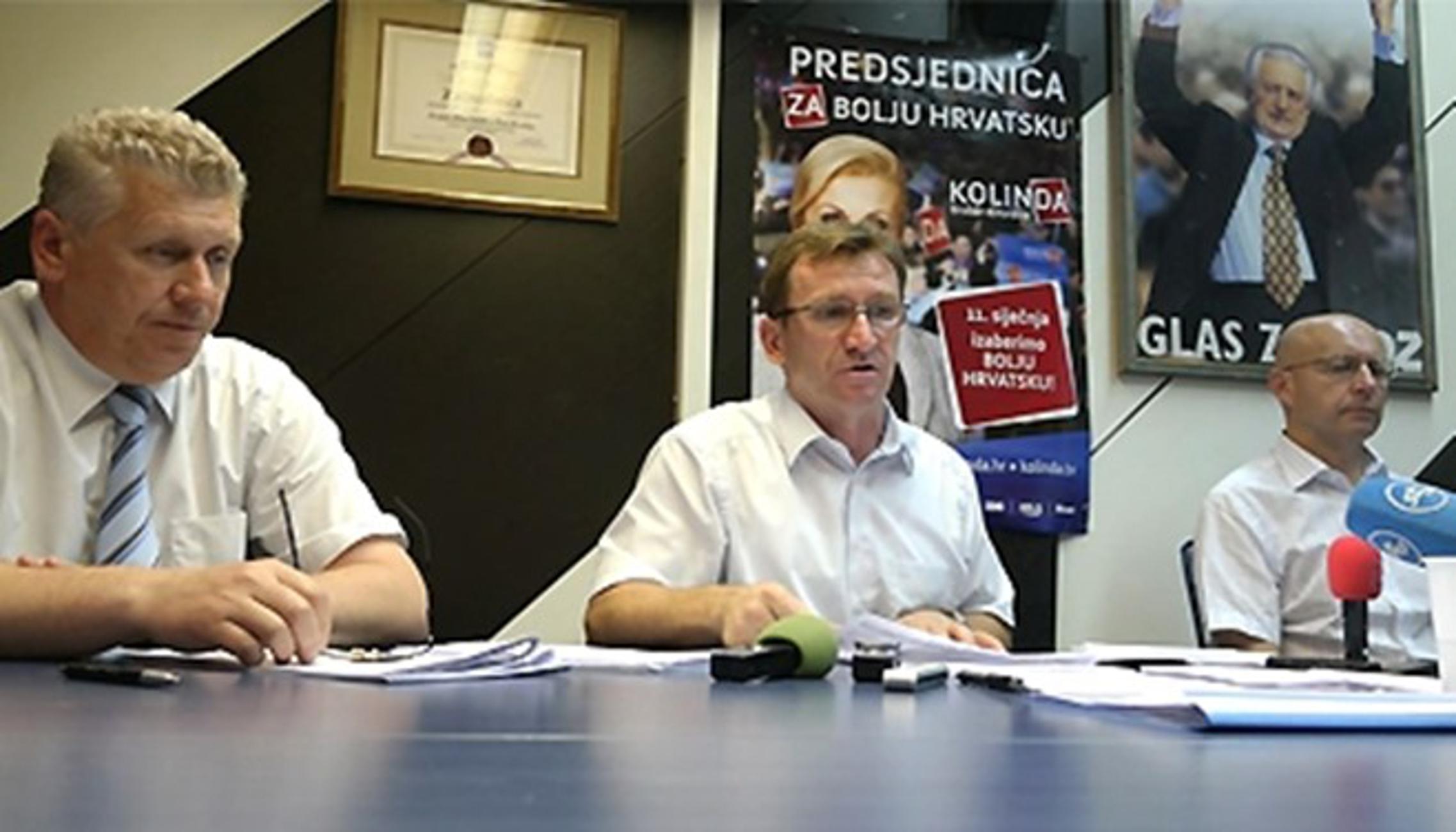 Ban, Bigović i Oršulić na tiskovnoj konferenciji HDZ-a