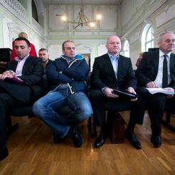 Ivica Batinić, Ivan Mišković, Mladen Kruljac i Ivan Rimac na suđenju u Osijeku