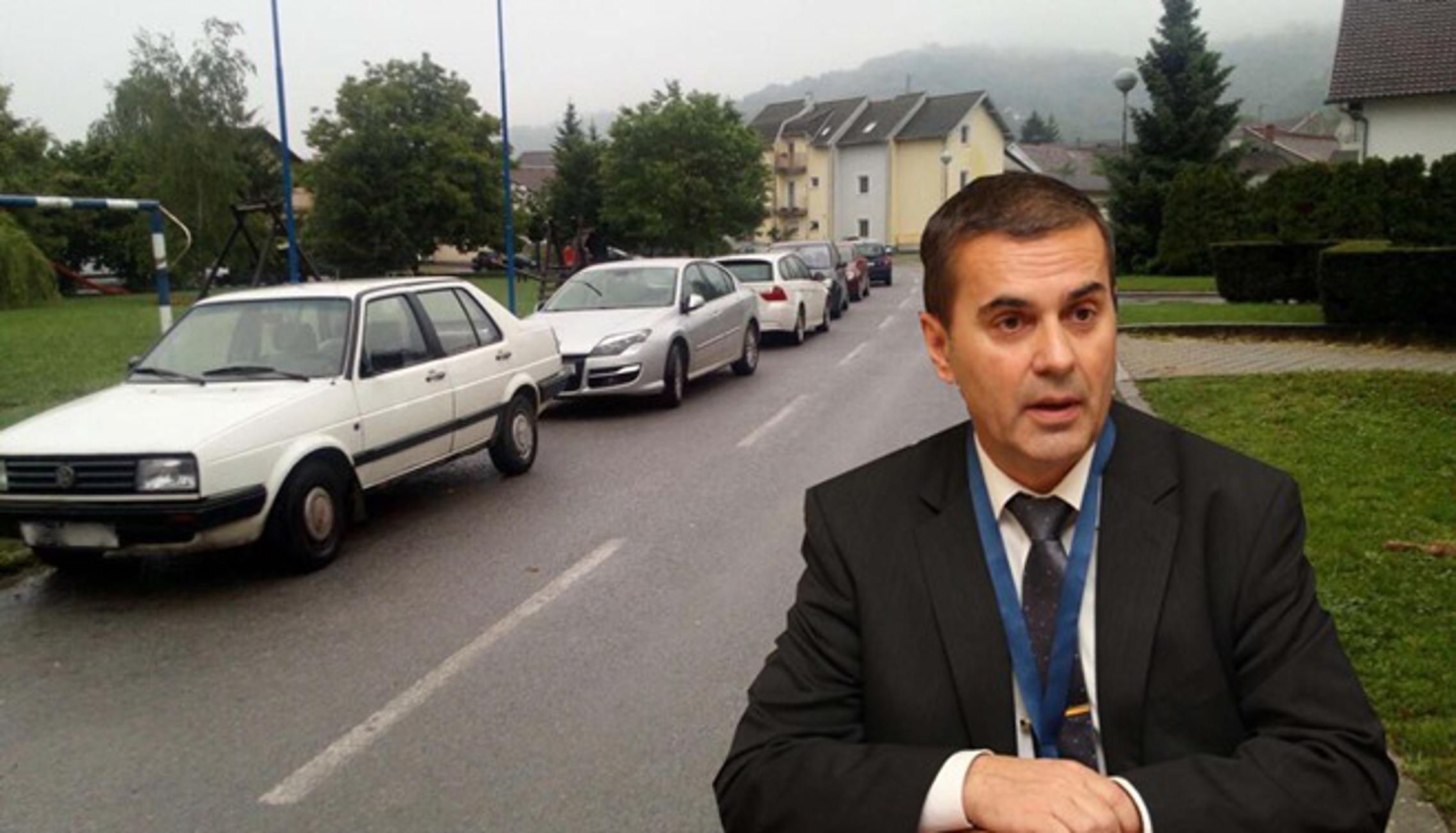 Svakodnevni način parkiranja u Cesarčevoj ulici; načelnik PU Željko Grgić