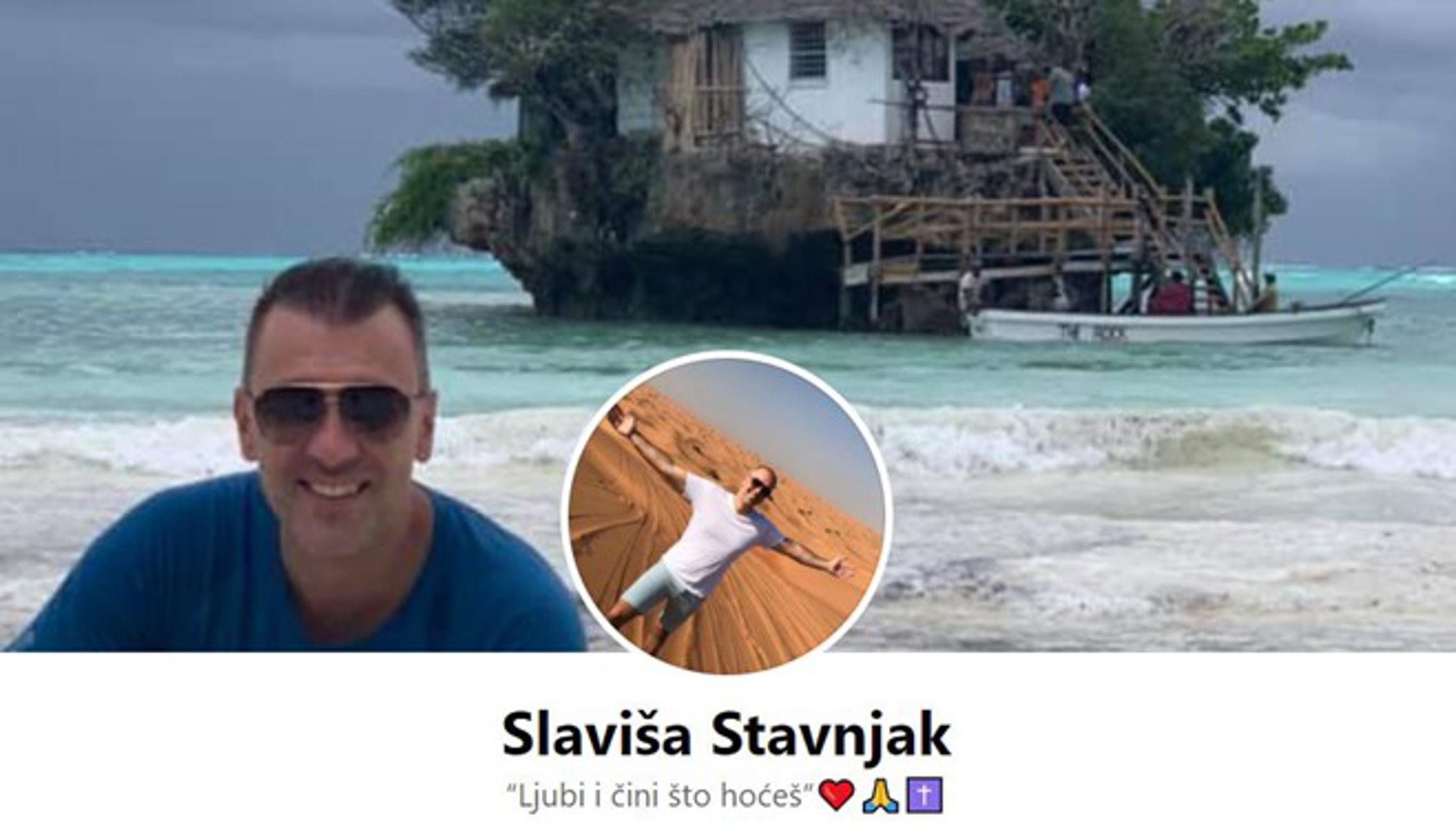 Privatni Facebook profil s kojeg je Slaviša Stavnjak kontaktirao portal SBplus